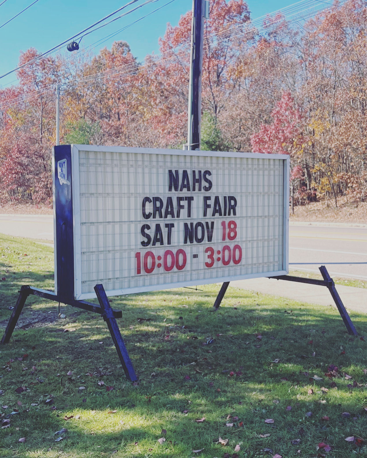 Rent A Sign marquee sign